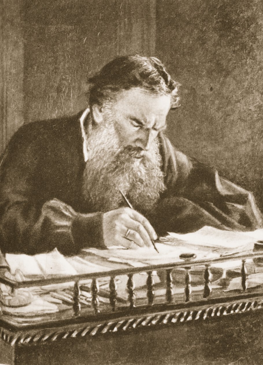 Lev Tolsztoj (szépia fotó) alkotó: Nikolai Nikolaevich Ge