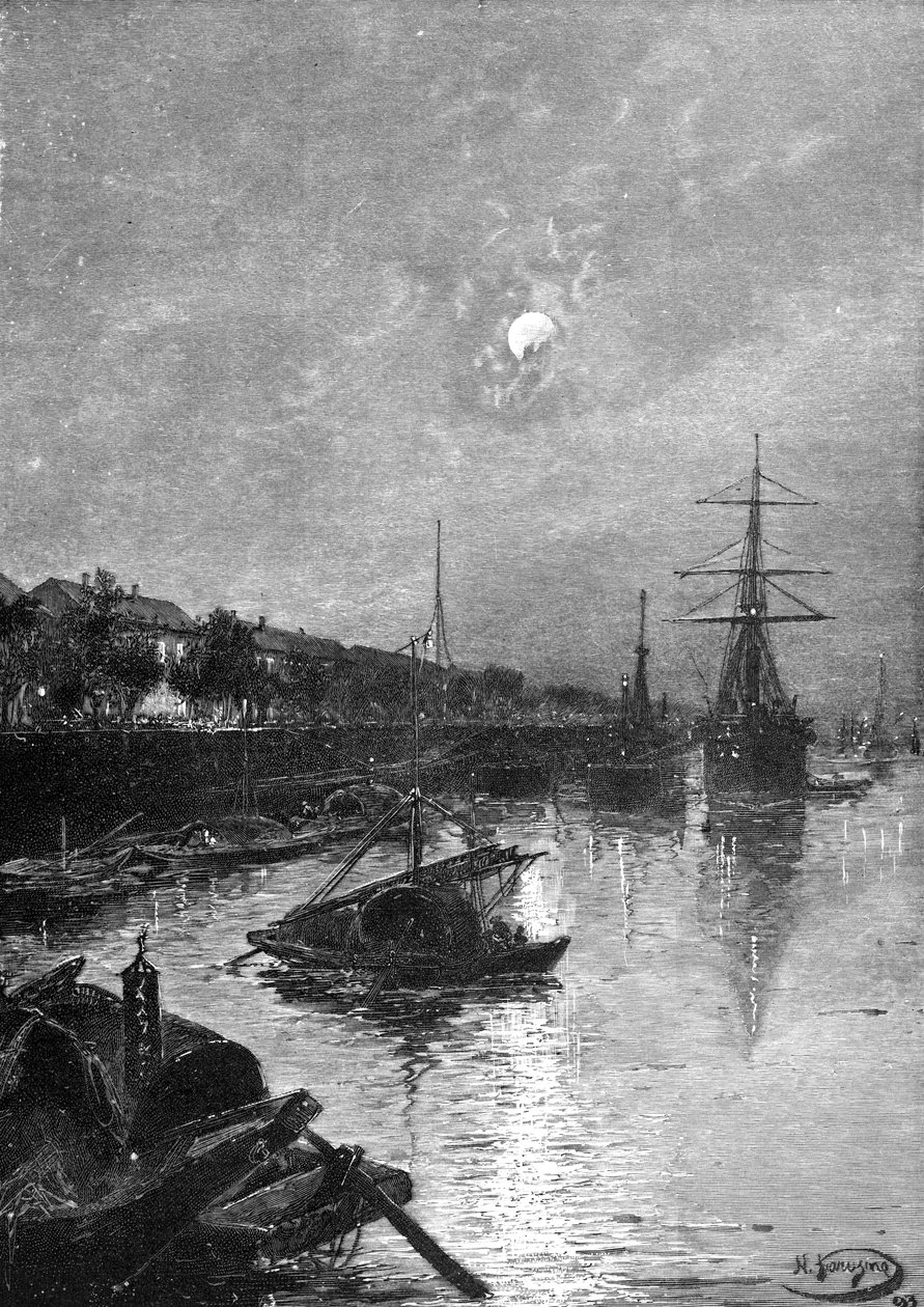 Hankou rakpart, 1893 alkotó: Nikolai Nikolaevich Karazin