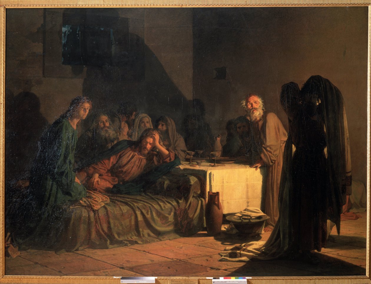 Nyikolaj Nyikolajevics Ge (1831-1894) "Utolsó vacsora" festménye, 1863 Állami Orosz Múzeum, Szentpétervár alkotó: Nikolai Nikolajevitch Gay