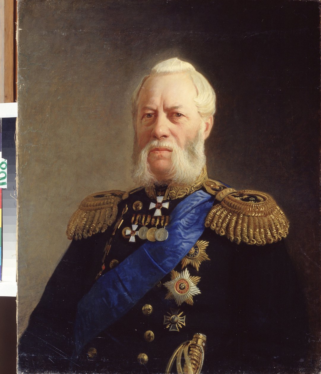""Alexander Panfilov admirális (1808-1874) portréja"" Nyikolaj Nyikolajevics Ge (meleg) festménye (1831-1894) 1871 Állami Központi Haditengerészeti Múzeum Szentpétervár alkotó: Nikolai Nikolajevitch Gay