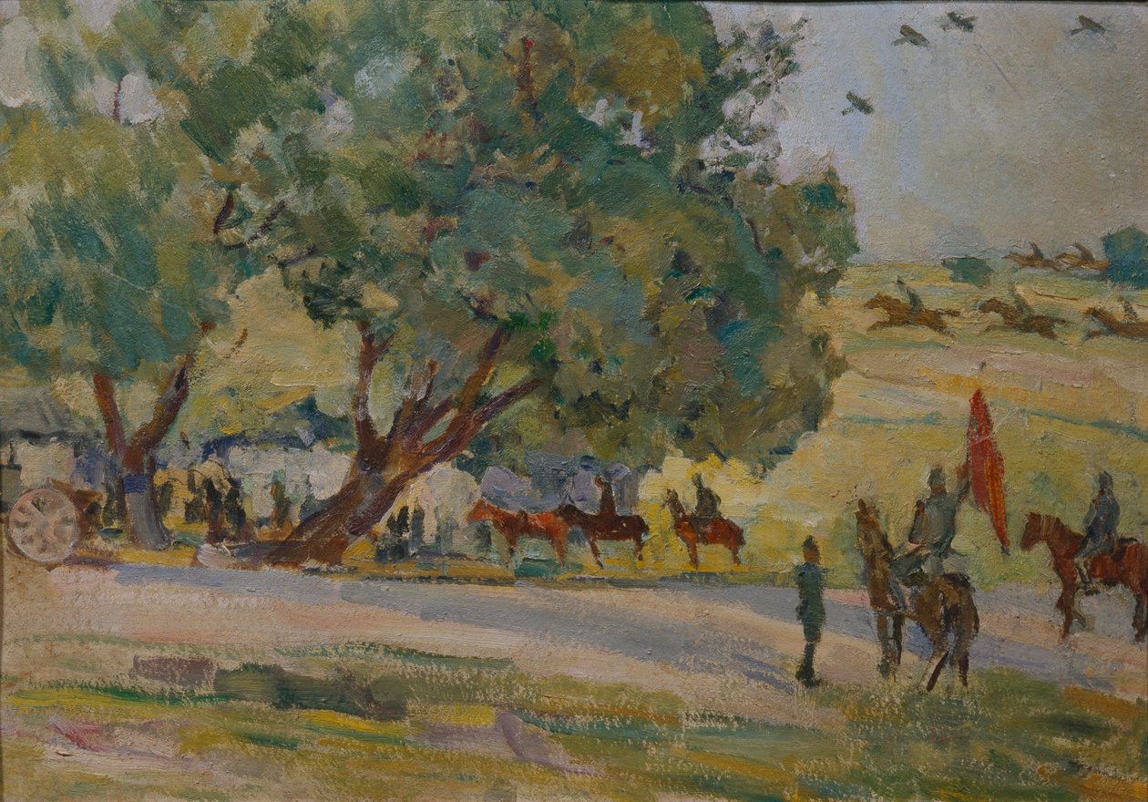 Manőverek Moszkva mellett, 1930-1933 alkotó: Nikolai Pavlovich Ulyanov