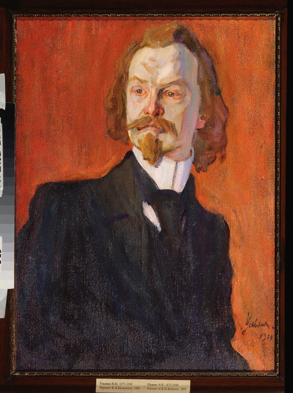 Konstantin Balmont költő portréja (1867-1942) (Konsztantin Balmont költő portréja) - Nyikolaj Pavlovics Uljanov (Uljanov) (1875-1949) festménye, olaj, vászon alkotó: Nikolai Pavlovich Ulyanov