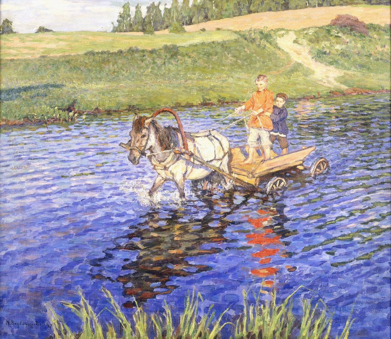Átkelés a folyón alkotó: Nikolai Petrovich Bogdanov Belsky