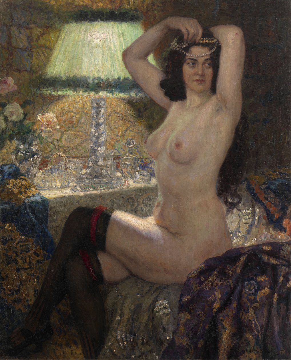 A zöld lámpa mellett alkotó: Nikolai Petrovich Bogdanov Belsky