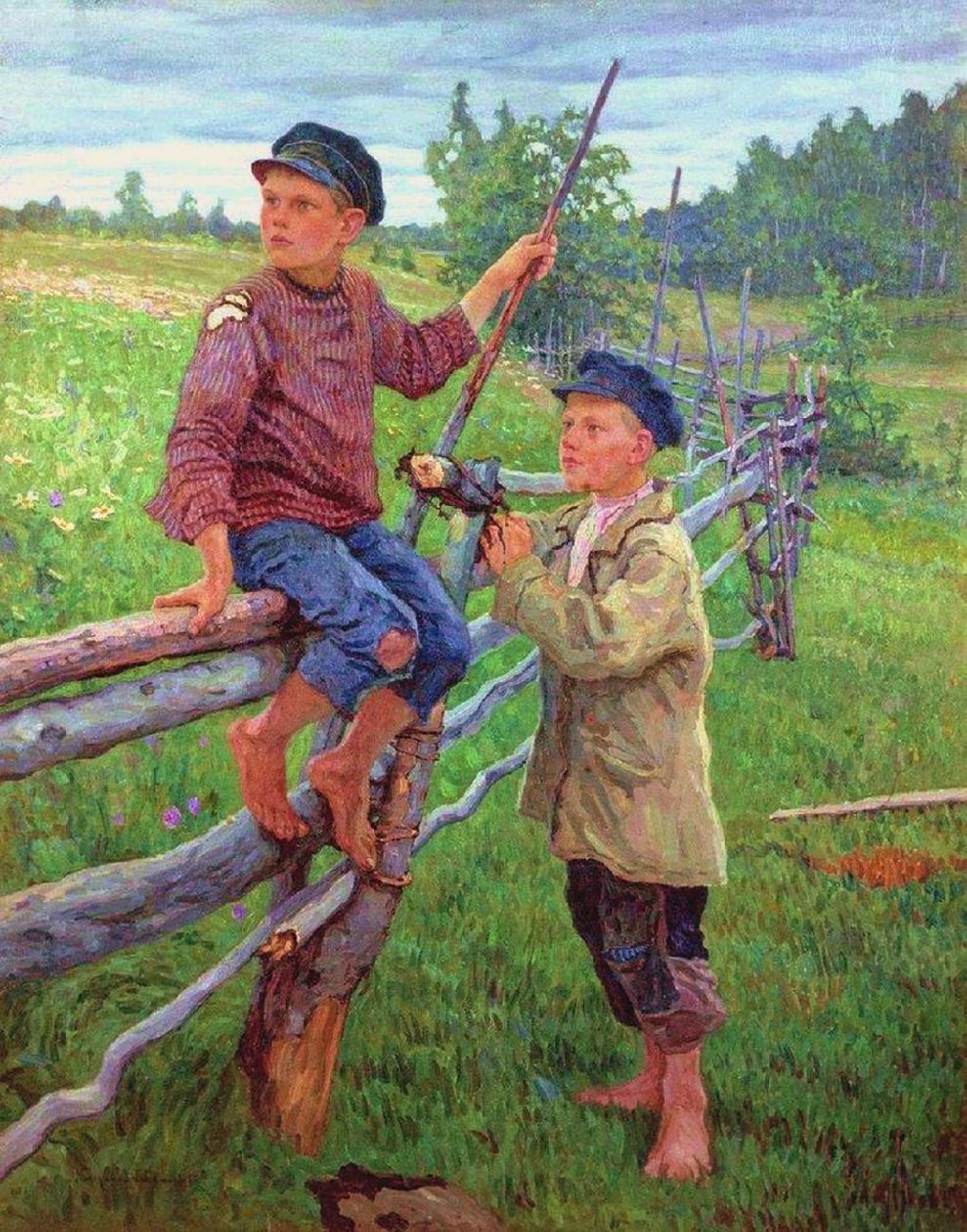 Vidéki fiúk, 1936. alkotó: Nikolai Petrovich Bogdanov Belsky