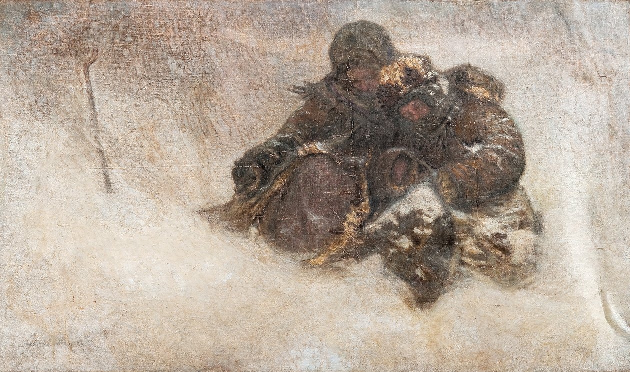 Hóvihar. Gyermekek alkotó: Nikolai Petrovich Bogdanov Belsky