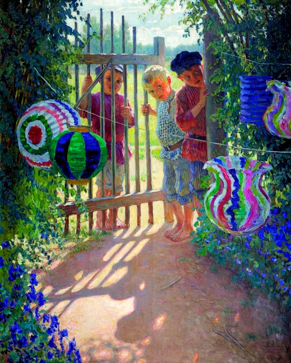 A látogatók, 1913. alkotó: Nikolai Petrovich Bogdanov Belsky