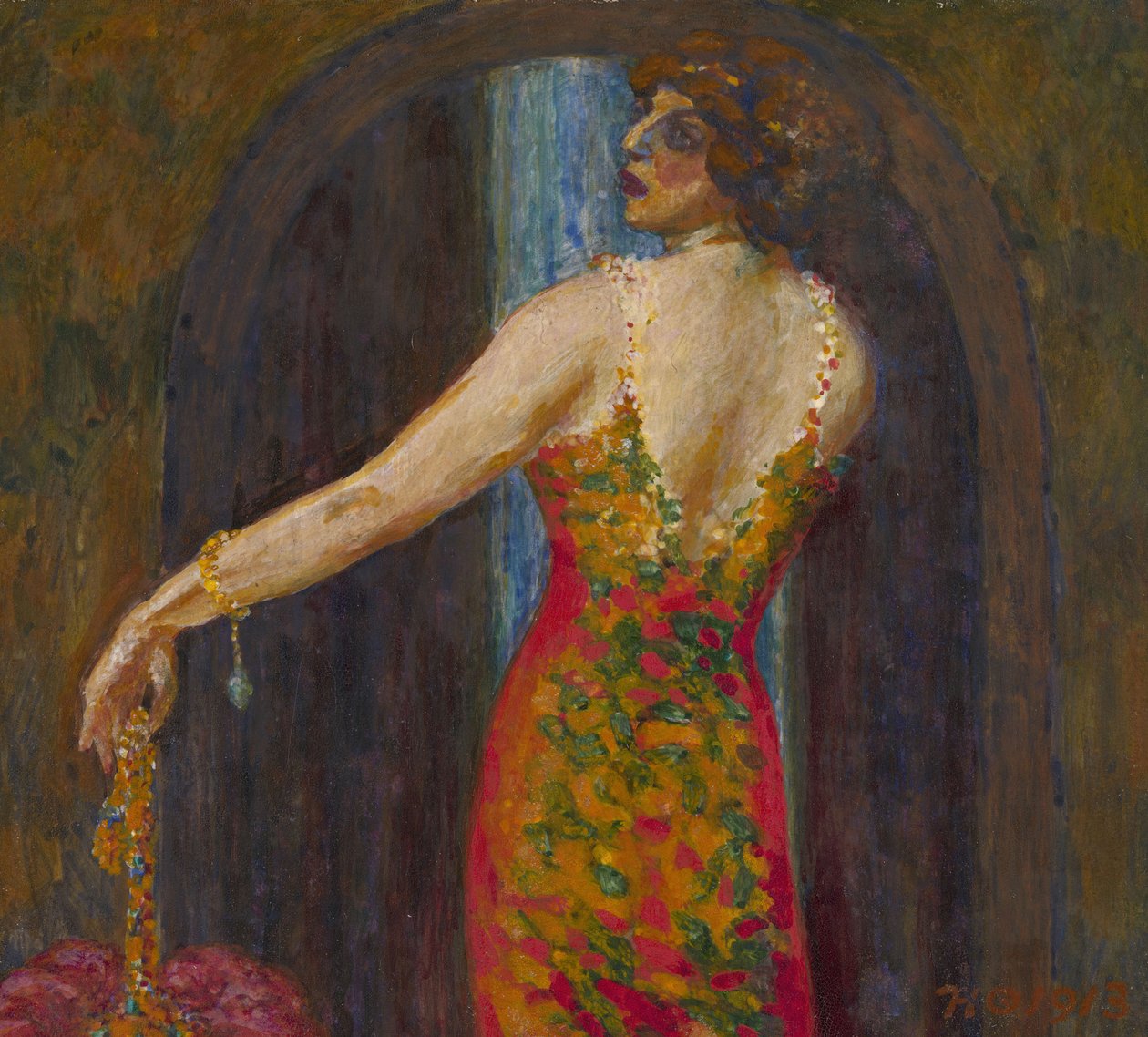 Evfimia Nosova portréja, szül.: Rjabusinszkaja 1881-1960 alkotó: Nikolai Petrovich Feofilaktov