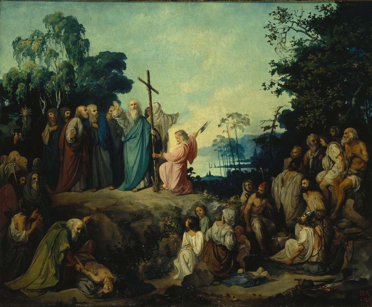 Szent András apostol keresztet állít a kijevi magaslaton, 1848 alkotó: Nikolai Petrovich Lomtev