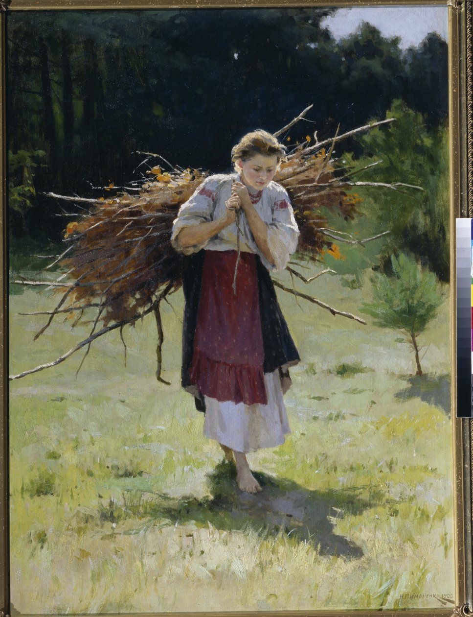 Az erdőből - Nyikolaj Kornyilovics Pimonenko (1862-1912) festménye, olaj, vászon alkotó: Nikolai Pimonenko