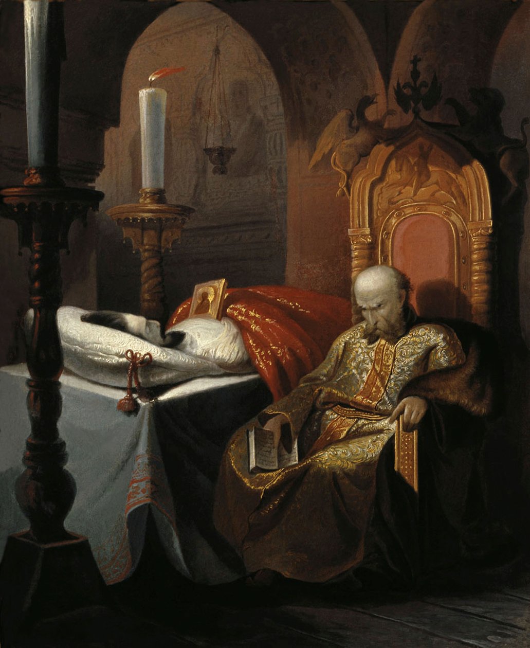 Rettegett Iván és fia, Iván 1860-as évek 1581. november 16-án, pénteken. alkotó: Nikolai Semyonovich Shustov