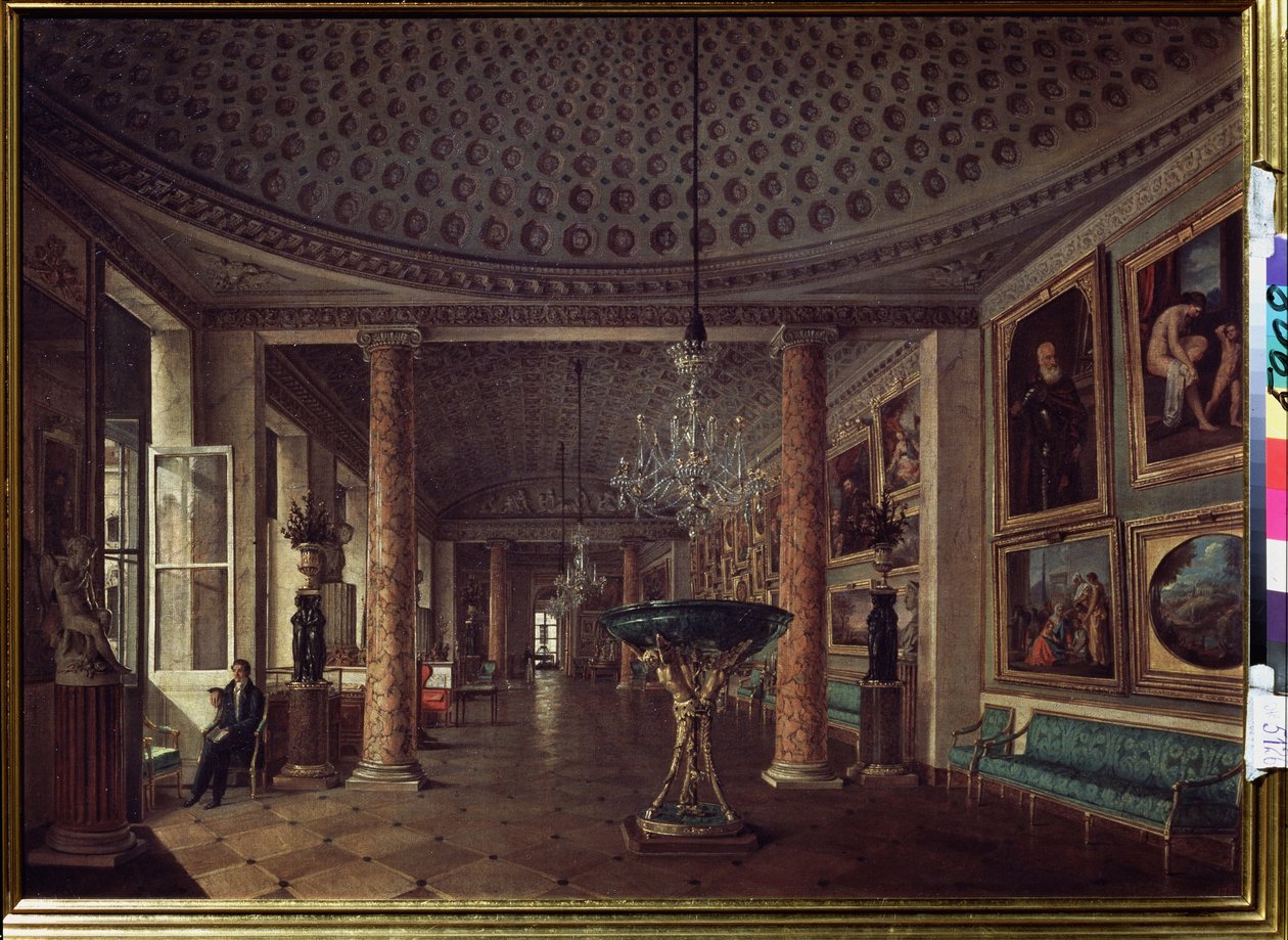 La galerie de peinture du palais Strogonov a Saint Petersbourg (The Picture Gallery InThe Stroganov Palace In St. Petersburg). Peinture de Nikolai Stepanovich Nikitin (1811-1881), huile sur toile   1325042   hu       hungarian Successfully Translated  Orig alkotó: Nikolai Stepanovich Nikitin