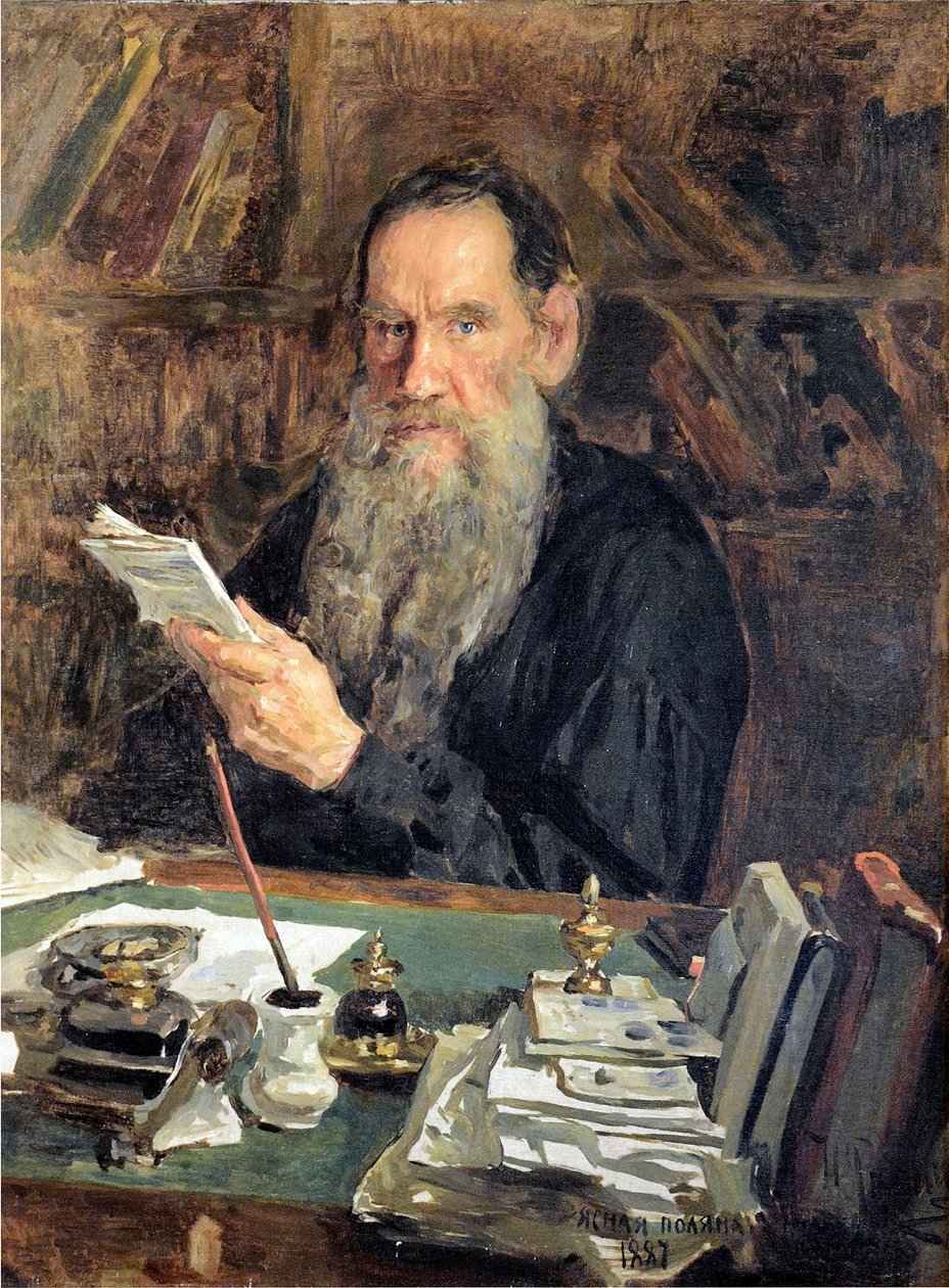 A szerző portréja, gróf Lev Nyikolajevics Tolsztoj (1828-1910) par Orlow, Nyikolaj Vasziljevics (1863-1924). Olaj, vászon, mérete: 104x84 alkotó: Nikolai Vasilievich Orlow