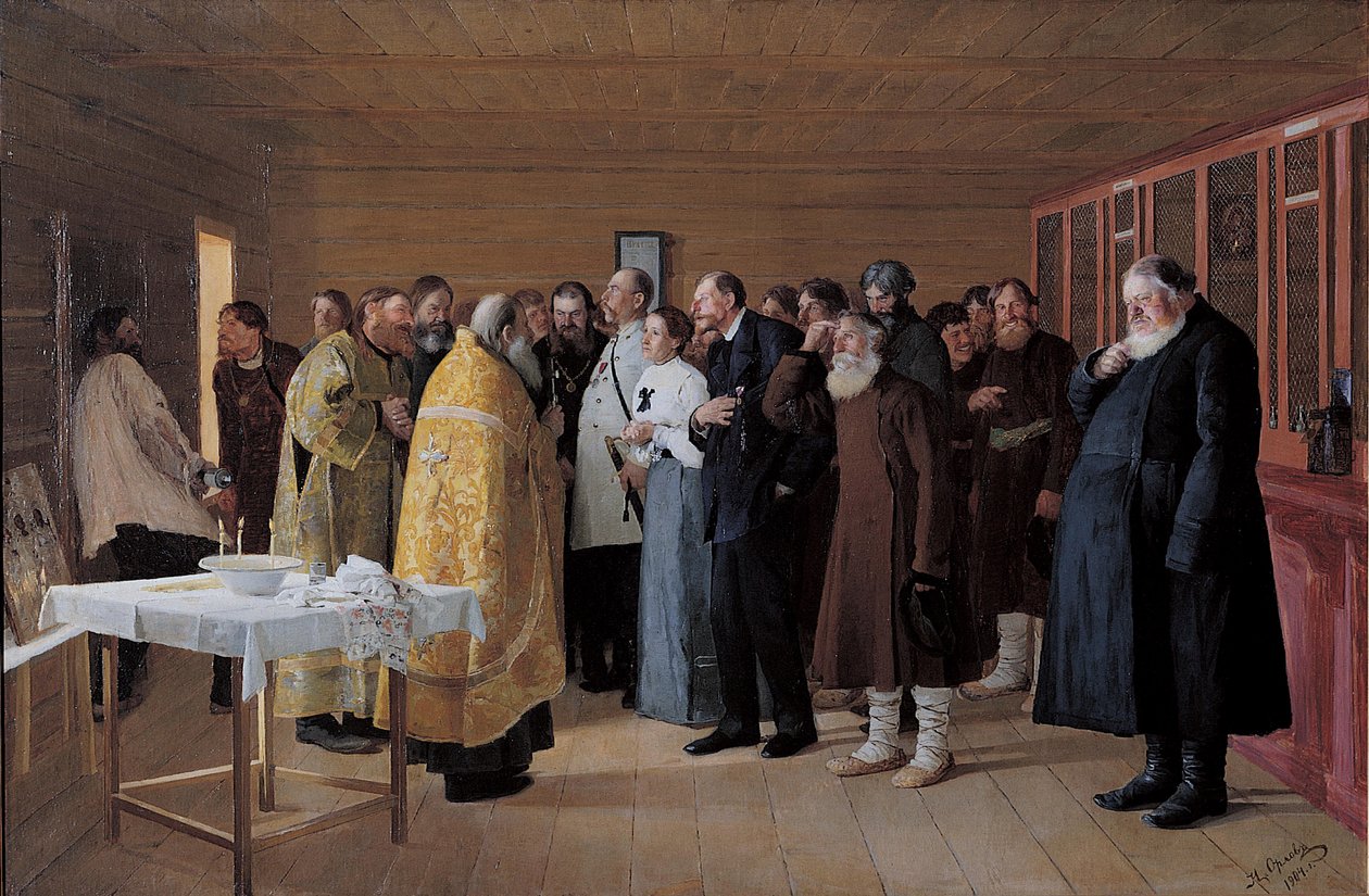 A vodkabolt felszentelése, 1904 alkotó: Nikolai Vasilievich Orlow