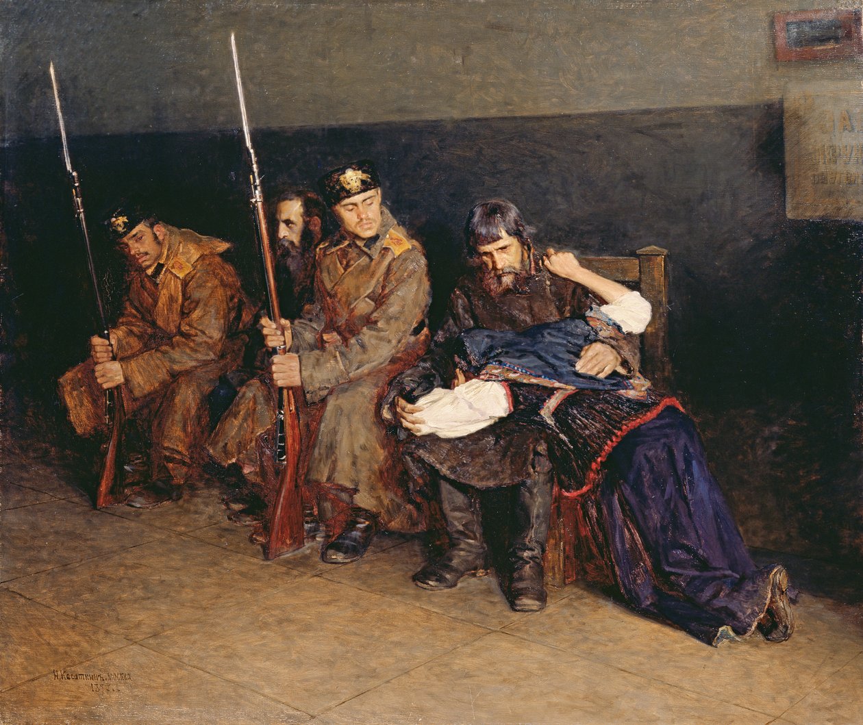 A járásbíróság folyosóján, 1897 alkotó: Nikolaj Alekseevich Kasatkin