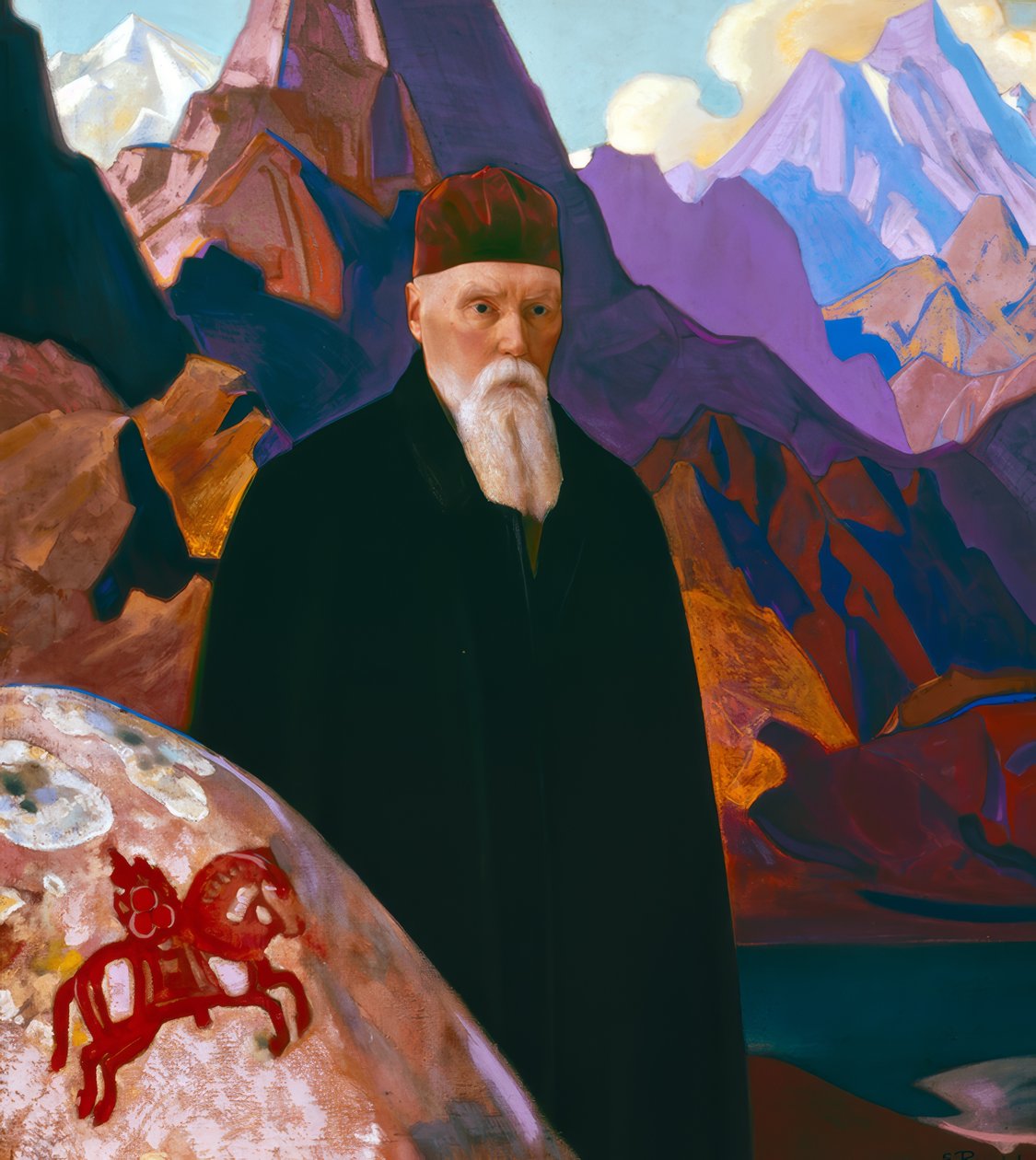 Nyikolaj Roerich portréjának reprodukciója alkotó: Nikolai Konstantinowitsch Roerich