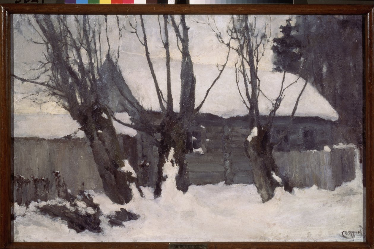Hiver. Nyikolaj Nikolevics Sapunov (Szapunov) peinture (1880-1912), huile sir toile alkotó: Nikolaj Nikolaevic Sapunov