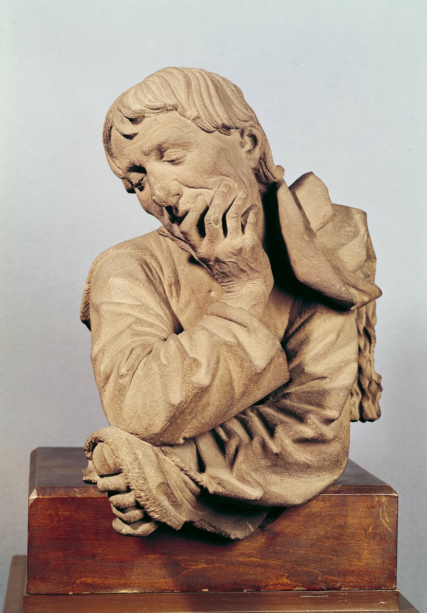 Könyökére támaszkodó férfi mellszobra vagy Önarckép, 1467 (homokkő) alkotó: Nikolaus Gerhaert von Leyden
