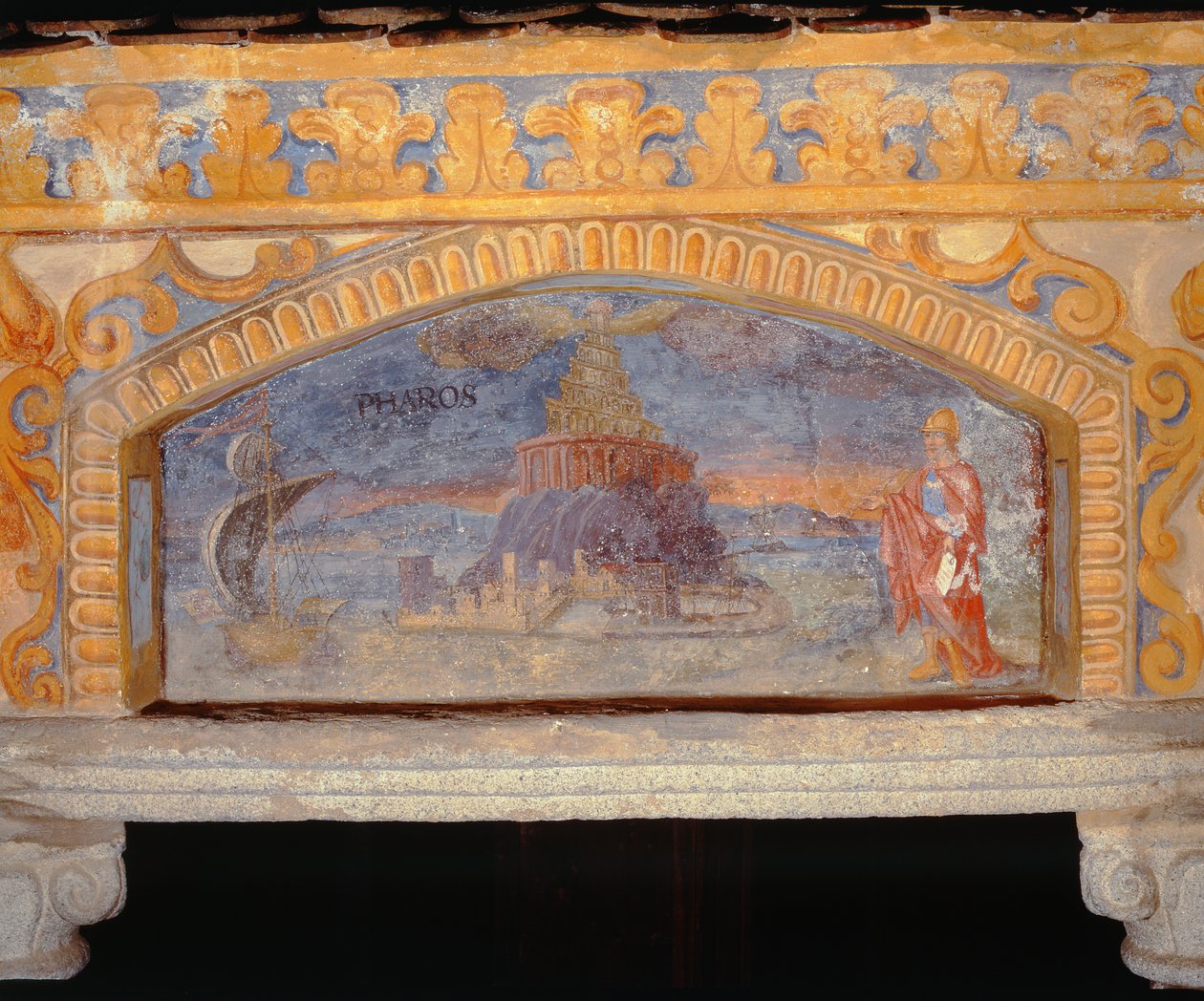 Az alexandriai világítótorony a „Világcsodák kútjából” („Pozzo delle Meraviglie”), 1669-73 alkotó: Nikolaus Schiel