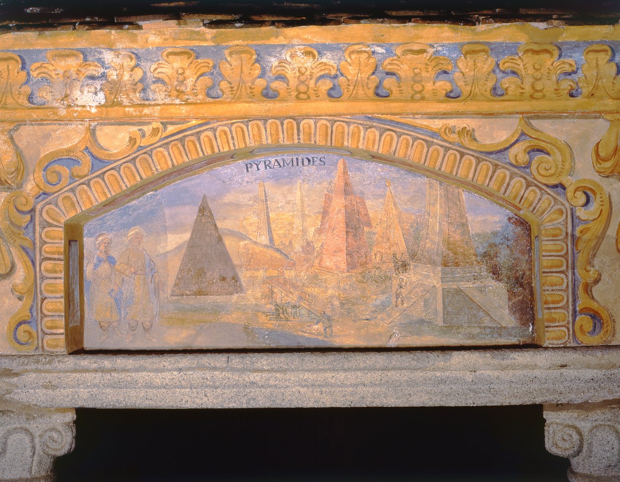 Egyiptom piramisai, "A világ csodáinak kútja" ("Pozzo delle Meraviglie"), 1669-73 alkotó: Nikolaus Schiel