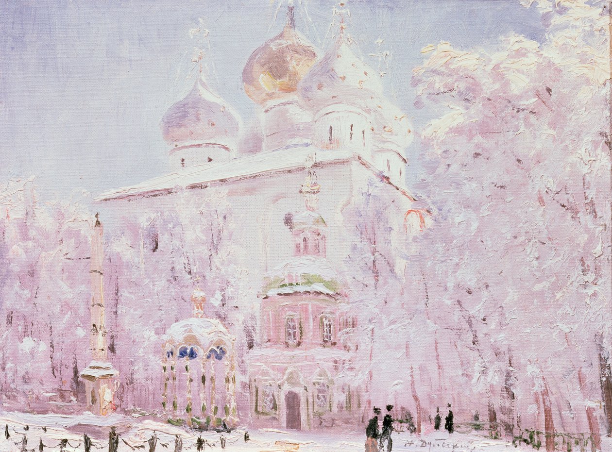 Tél a Trinity-St. Sergius Lavra a Sergiyev Posadban, 1910 körül alkotó: Nikolay Nikanorovich Dubovskoy