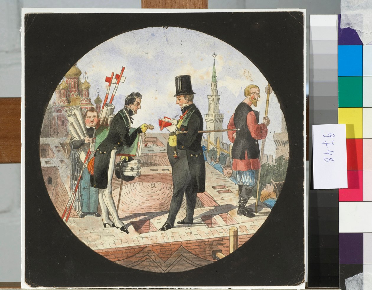 Lev von Bode báró és Nikolay Chichagov építész a moszkvai Nagy Kreml-palota építkezésén – Nicolas Benois munkája (1813-1898) alkotó: Nikolay Benois