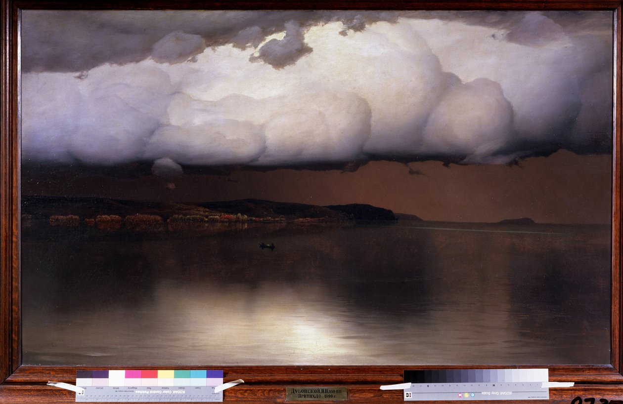 Csend (Csend). Nyikolaj Nikanorovics Dubovskoy peinture (1859-1918), huile sur toile alkotó: Nikolay Nikanorovich Dubovskoy