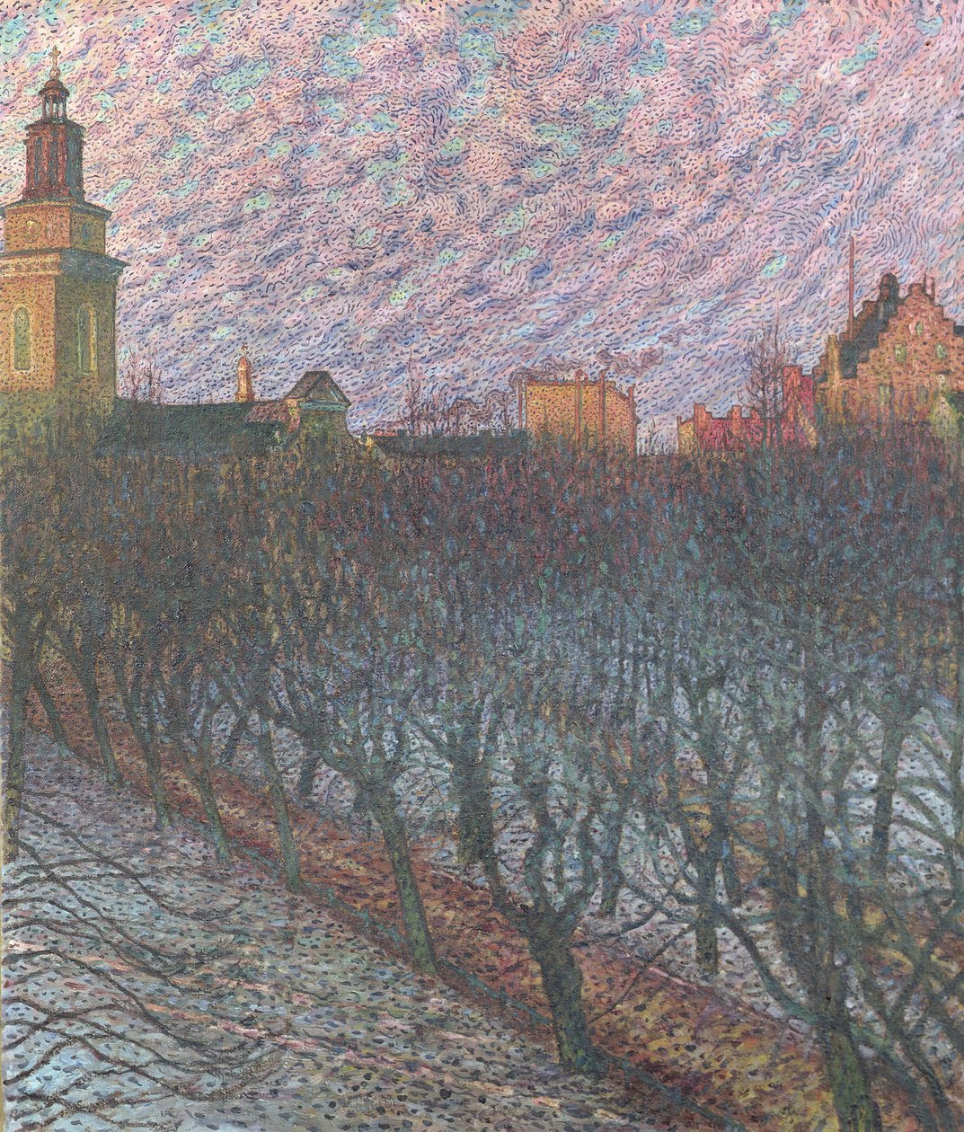 Esti nap a Mária Magdolna templom felett Stockholm, 1902 alkotó: Nils Kreuger