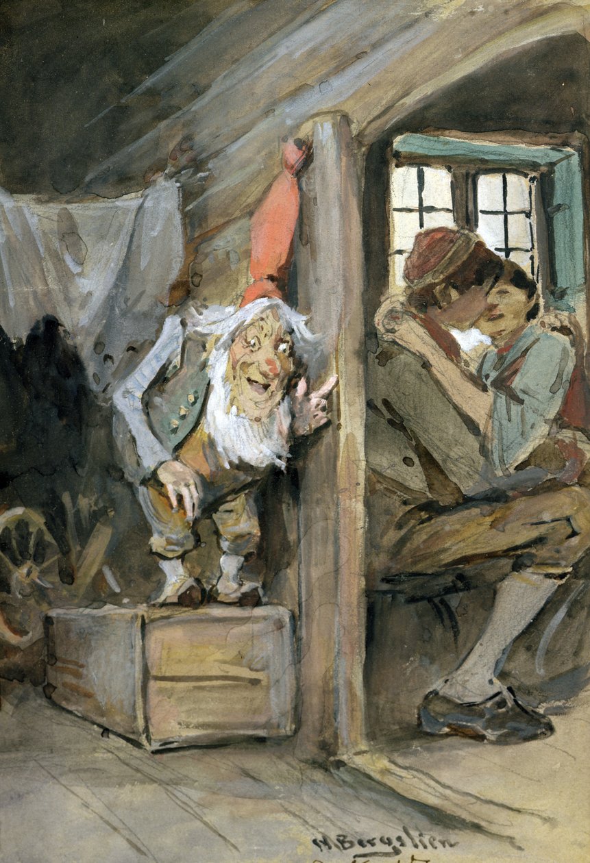 Légy leselkedő (akvarell papíron) alkotó: Nils Bergslien