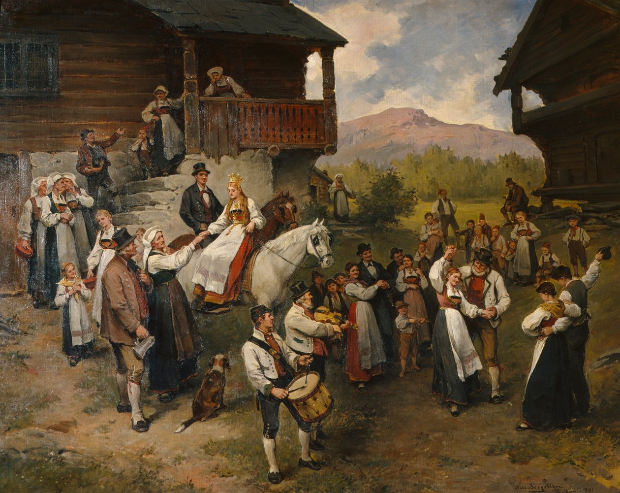 Farmerek esküvője Eidsfjordban alkotó: Nils Bergslien