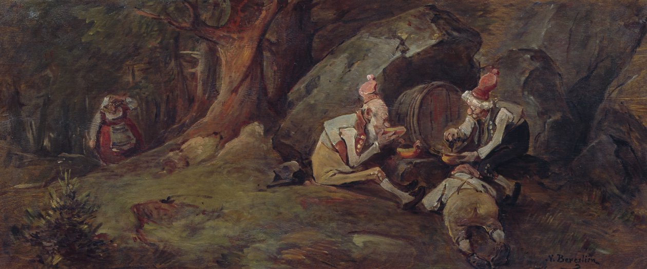 Pixies sört iszik (olaj, vászon) alkotó: Nils Bergslien