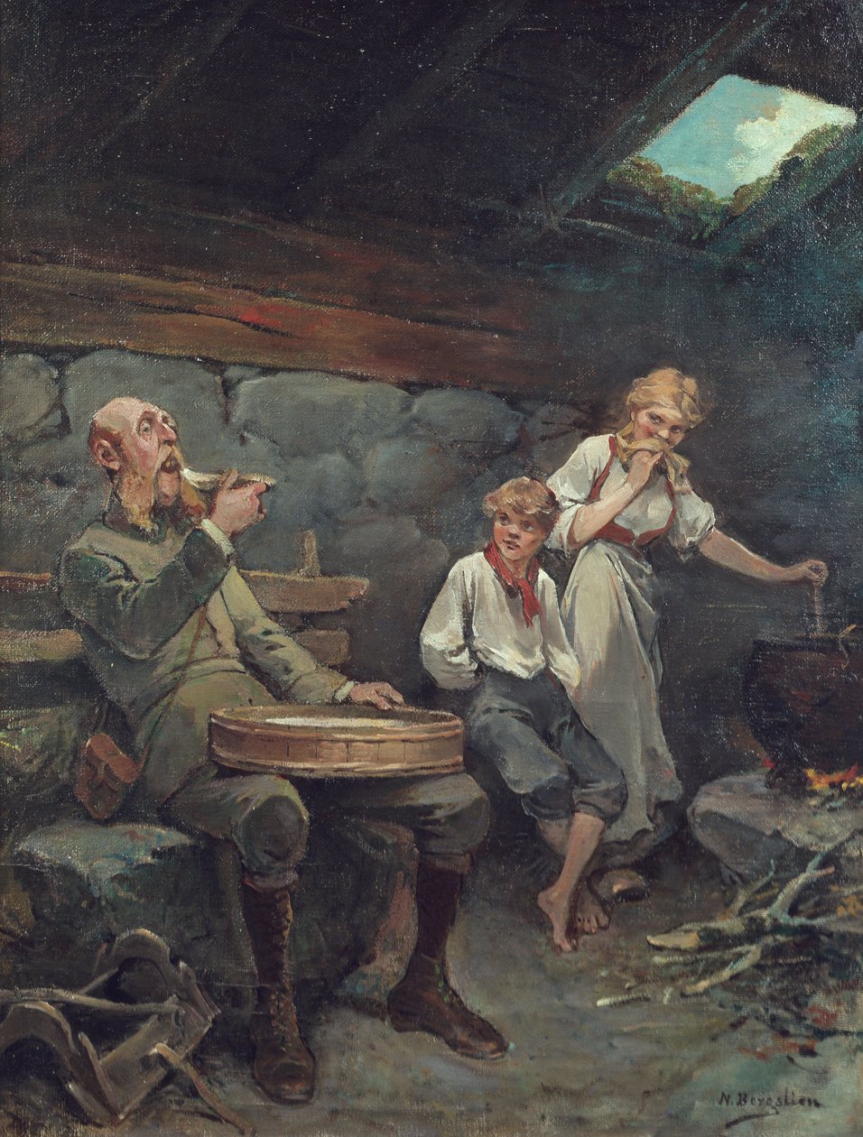 Az úr és a tejfölös kása alkotó: Nils Bergslien