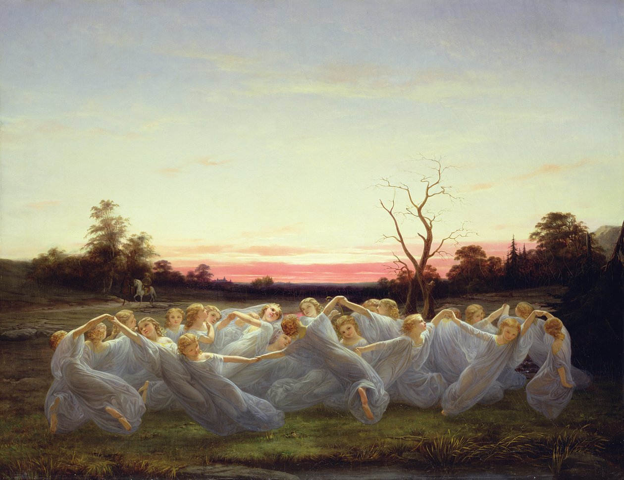 A rét tündérei, 1850 olaj, vászon alkotó: Nils Blommer