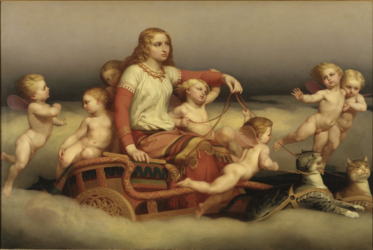 Freyja recherche son mari disparu – Freya Seeking Her Husband, Blommer, Nils Jakob (1816-1853). Olajfestmény alkotó: Nils Blommer
