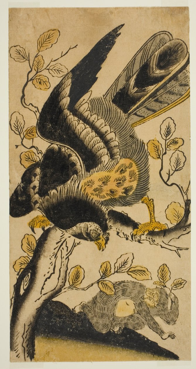Sas és majom alkotó: Nishimura Shigenaga