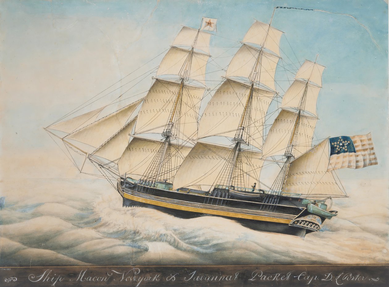 A Macon hajó, 1828-35. alkotó: Nivelet
