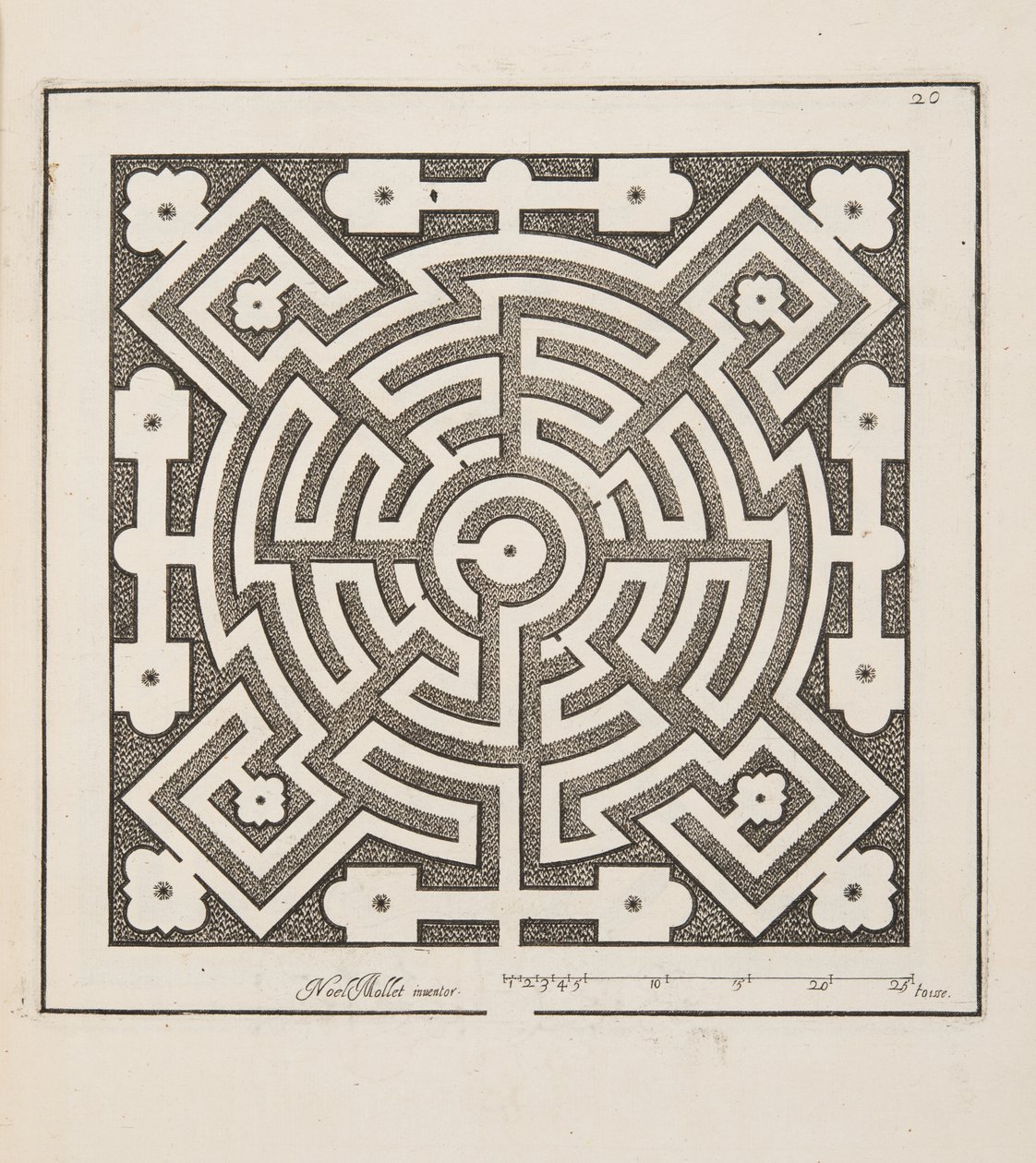 Design for Parterre, Theater des Plans et Jardinages, pub.1652 alkotó: Noel Mollet