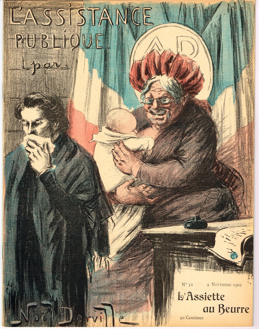 „A vajtányér”, Satirique en Colors borítója alkotó: Noel Dorville