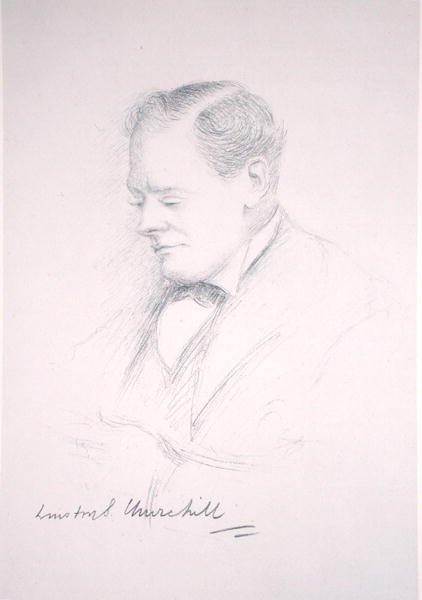 Winston Churchill portréja alkotó: Noel Dorville