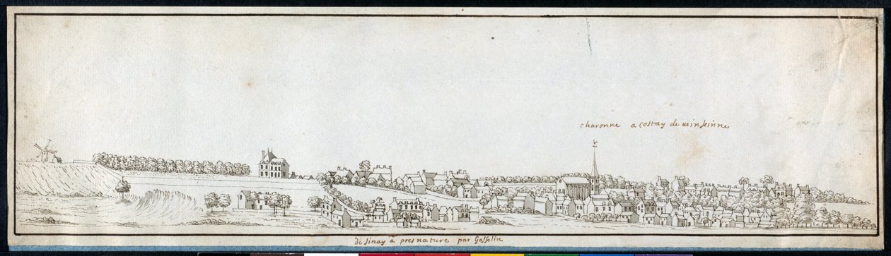 Charonne, 1677 körül (toll és tinta mosással papíron) alkotó: Noel Gasselin