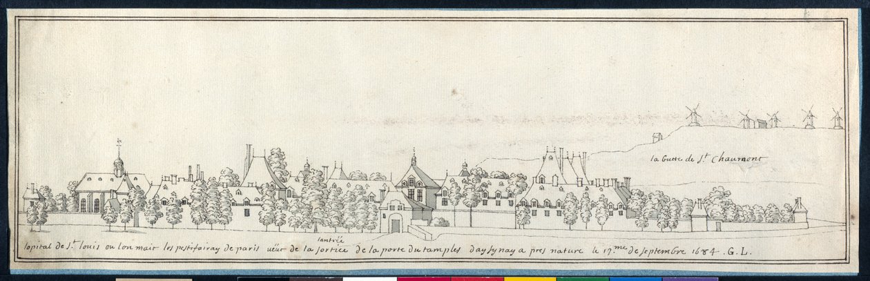 A karthauziak a Palais de Luxembourgban (toll és tinta papíron) alkotó: Noel Gasselin