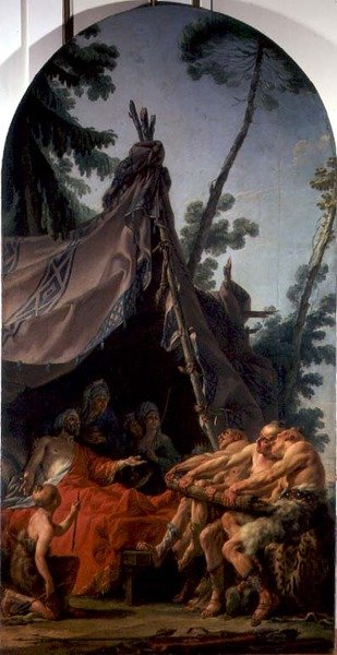 A szkíta király a halálos ágyán könyörög fiainak, hogy béküljenek ki, 1767 körül (olaj, vászon) alkotó: Noel Halle