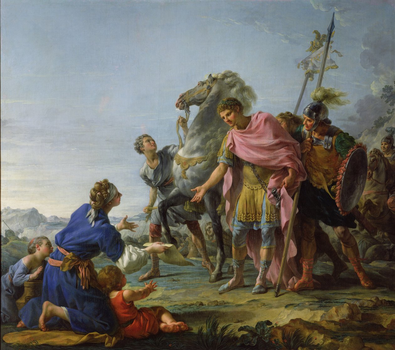 Traianus (53-117) Irgalmasságot mutat, 1765 alkotó: Noel Halle