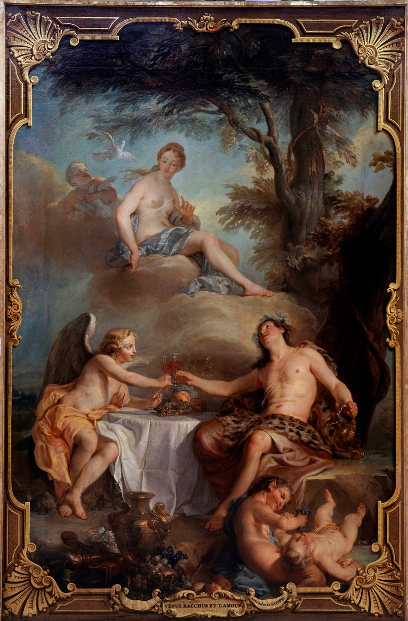 Vénusz, Bacchus és a szerelem. Nicolas Coypel (1690-1734) festménye alkotó: Noel Nicholas Coypel
