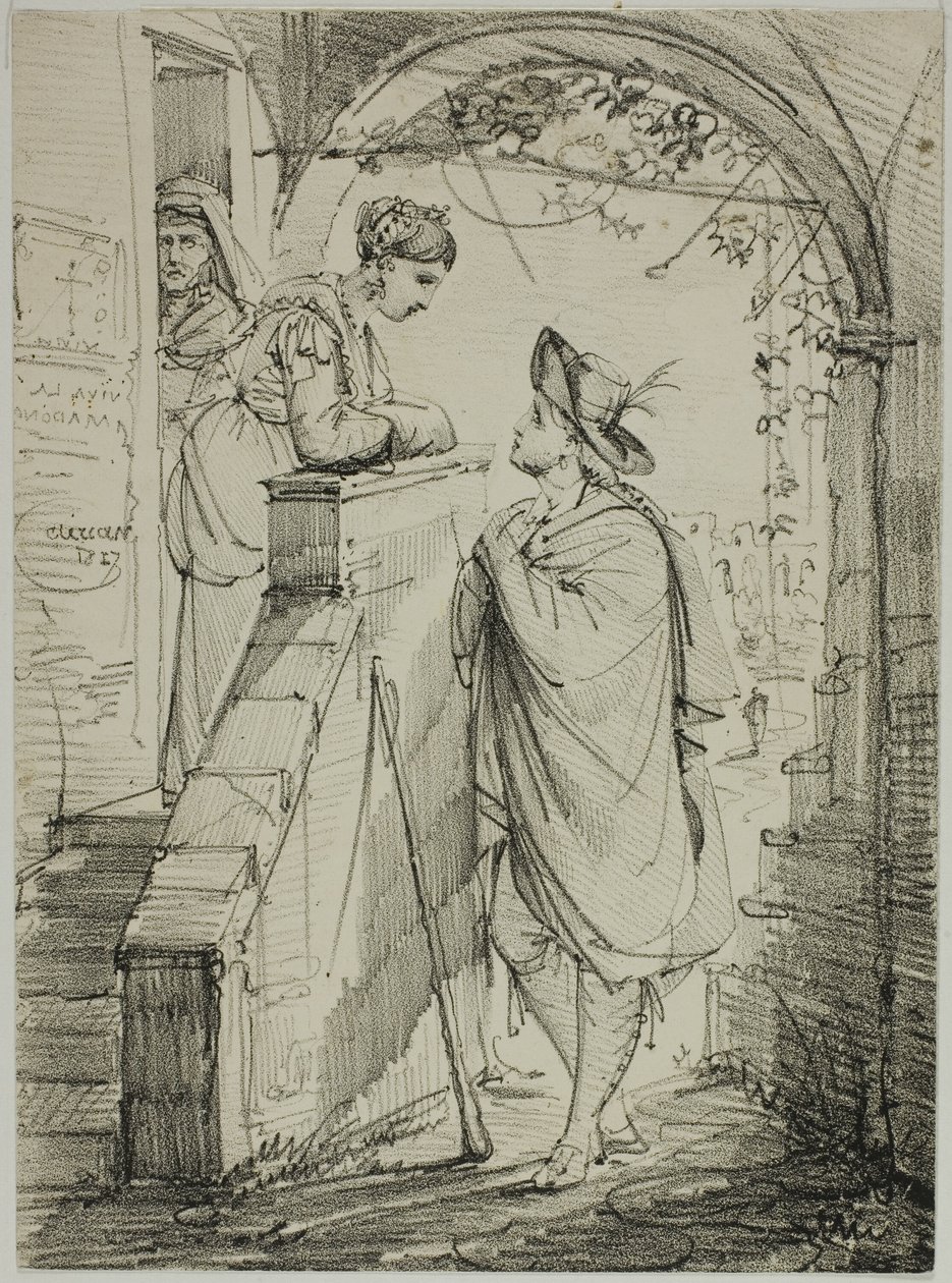 Nő és férfi beszélgetés alkotó: Noel Thomas Joseph Clerian