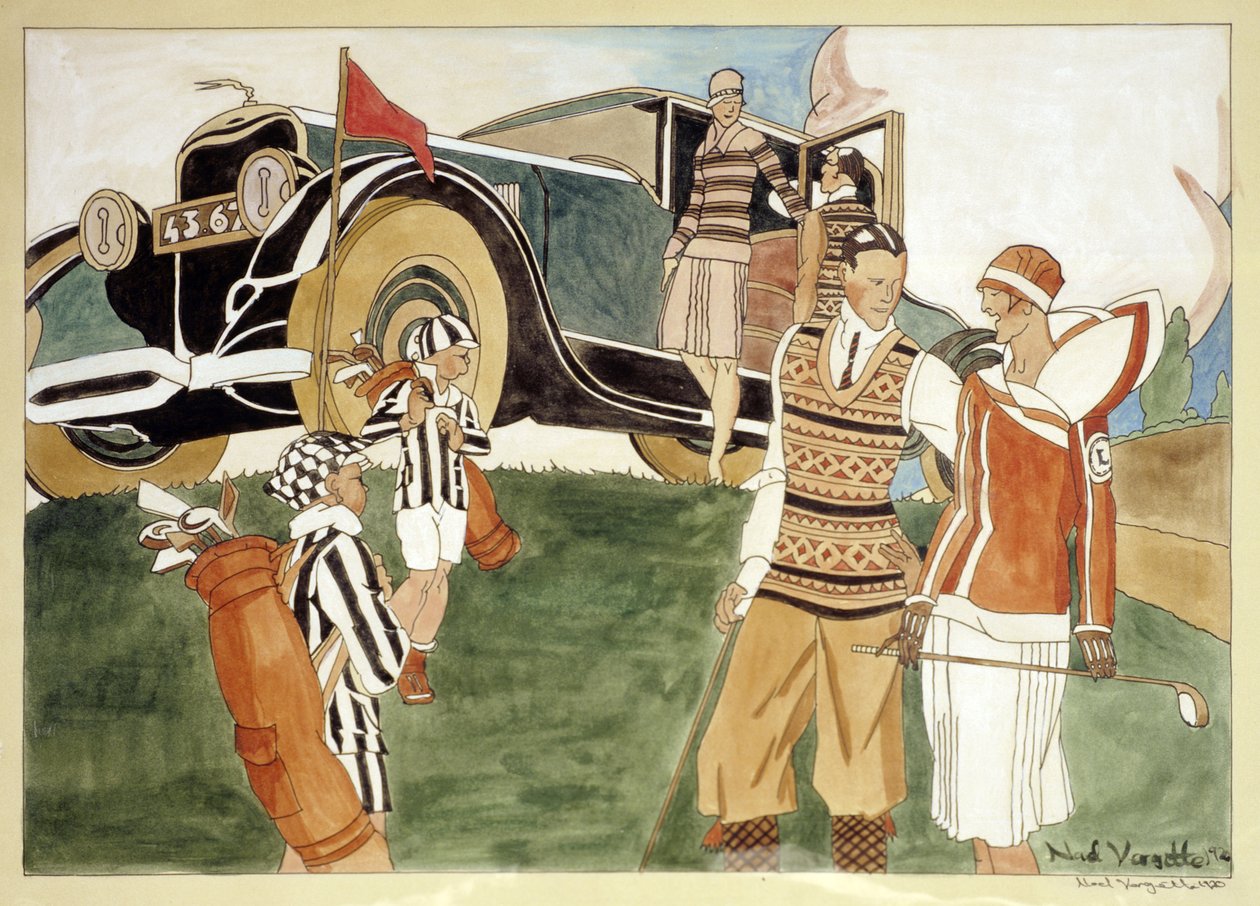 Divat és autózás, 1920 alkotó: Noel Vargetta