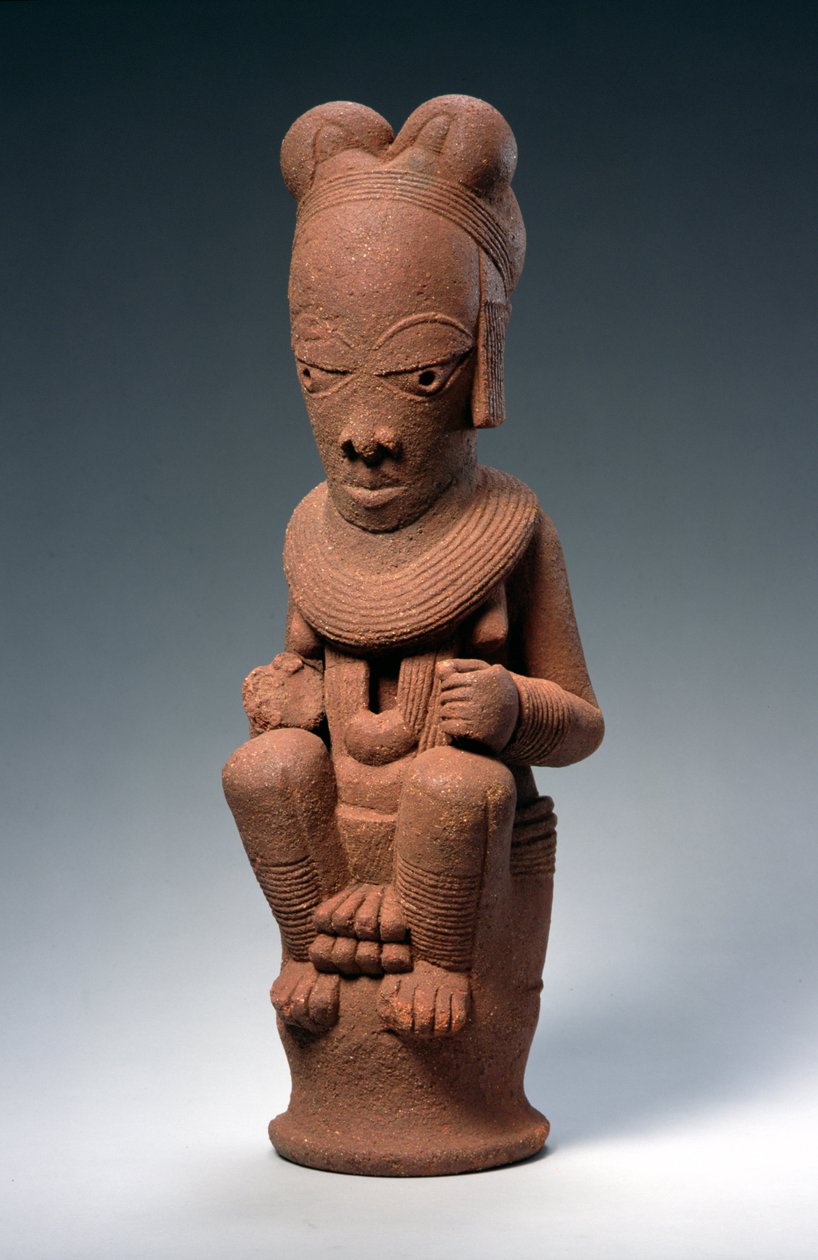 Ülő női alak, Nok, Nigéria (terrakotta) alkotó: Nok Culture
