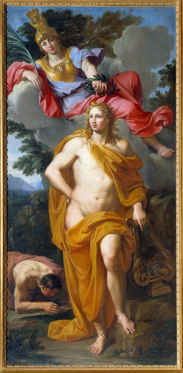 Apollo korona Minerve festménye Noel Coypel (1628-1707) 1668 V. 2,14x1,03 m alkotó: Noël Coypel