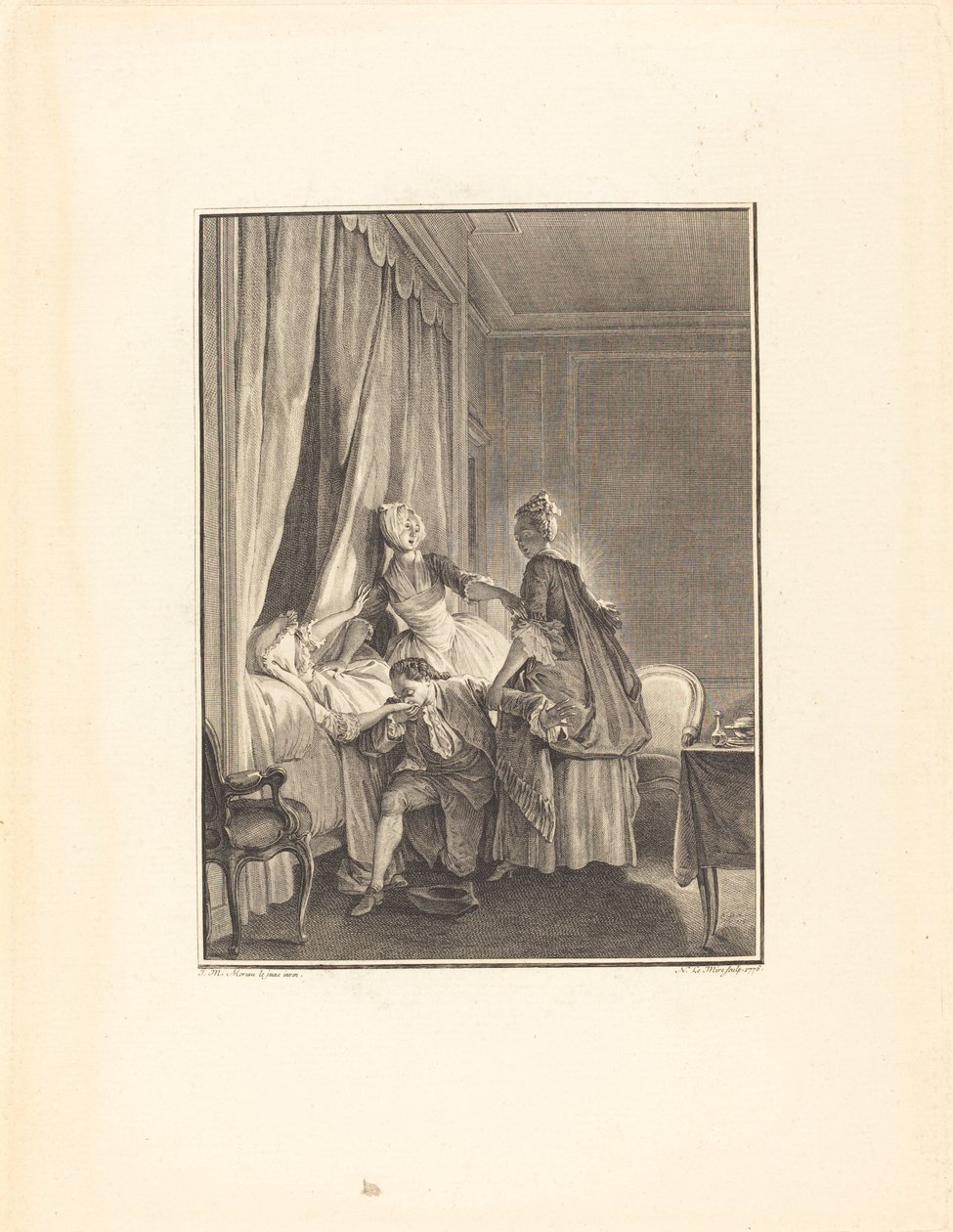 A szerelem beoltása alkotó: Noël Le Mire after Jean Michel Moreau