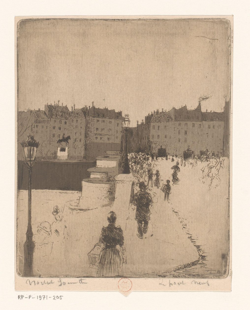 Kilátás a Pont Neuf-ra Párizsban Le Pont Neuf (cím az objektumon) alkotó: Norbert Goeneutte